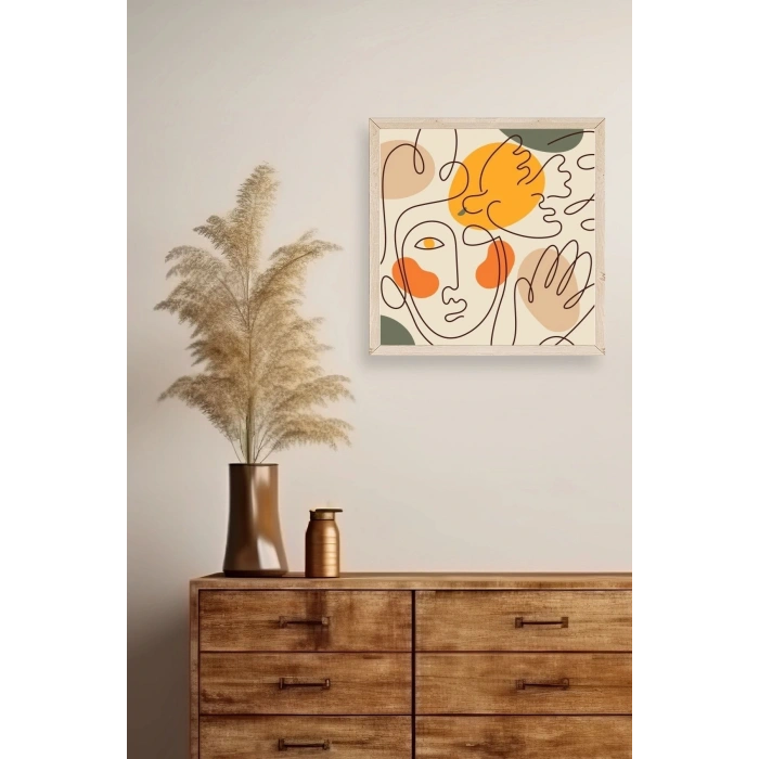 Modern Ahşap Çerçeveli Tablo 42 x 42