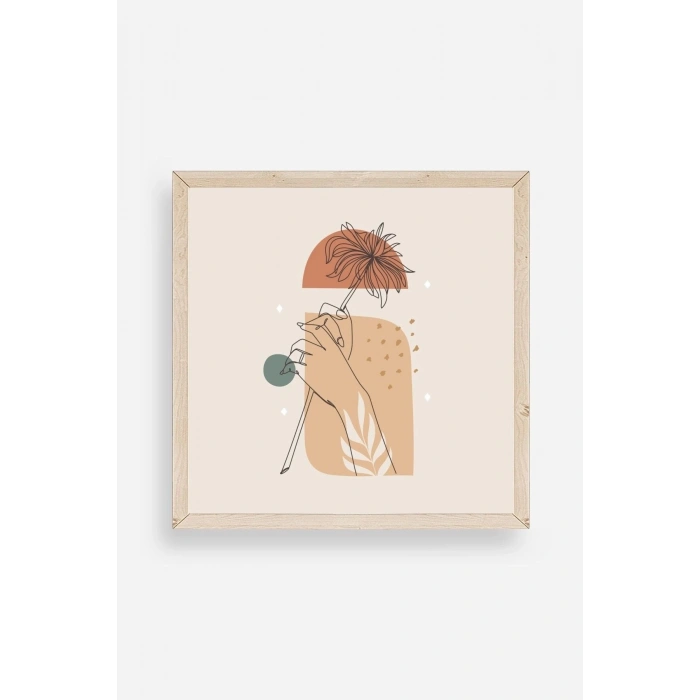 Modern Ahşap Çerçeveli Tablo 50 x 50