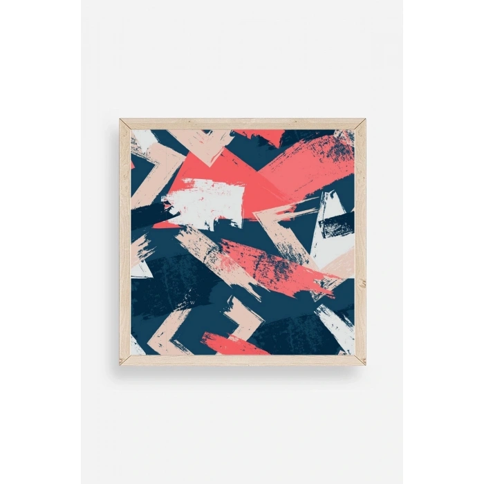 Modern Ahşap Çerçeveli Tablo 50 x 50