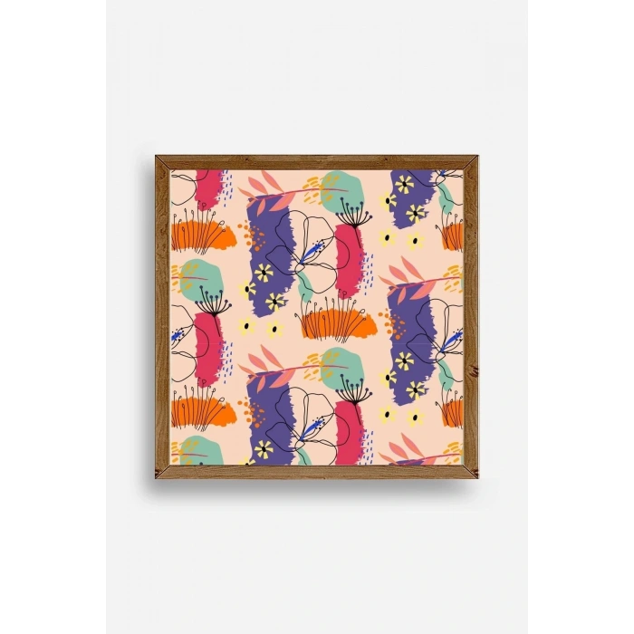 Modern Ahşap Çerçeveli Tablo 50 x 50