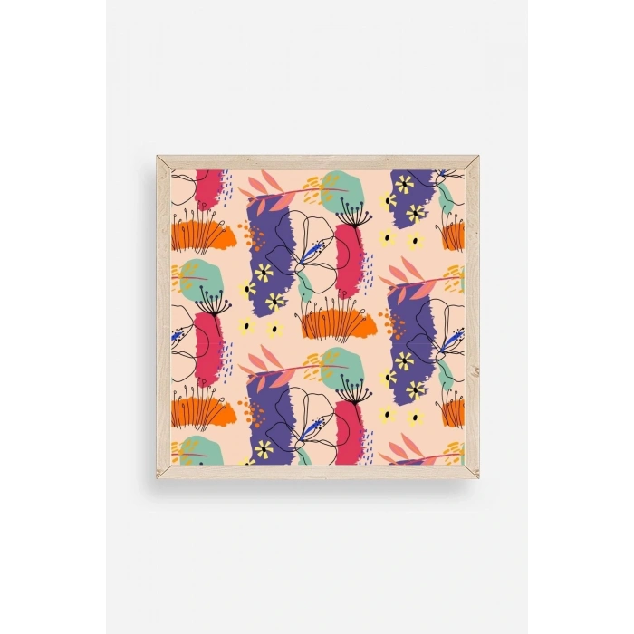 Modern Ahşap Çerçeveli Tablo 50 x 50
