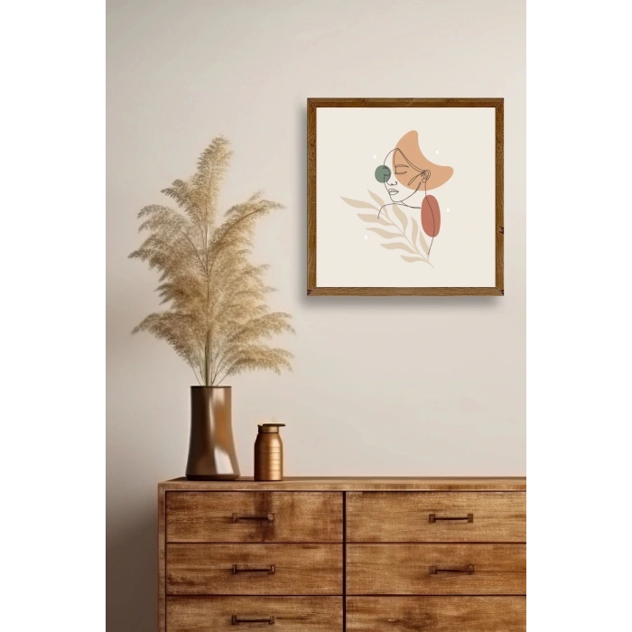 Modern Ahşap Çerçeveli Tablo 50 x 50