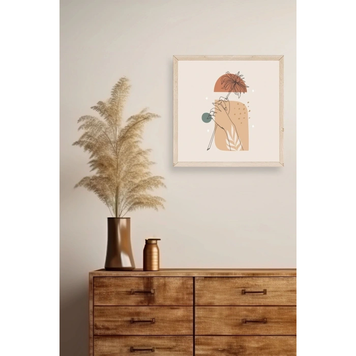 Modern Ahşap Çerçeveli Tablo 50 x 50