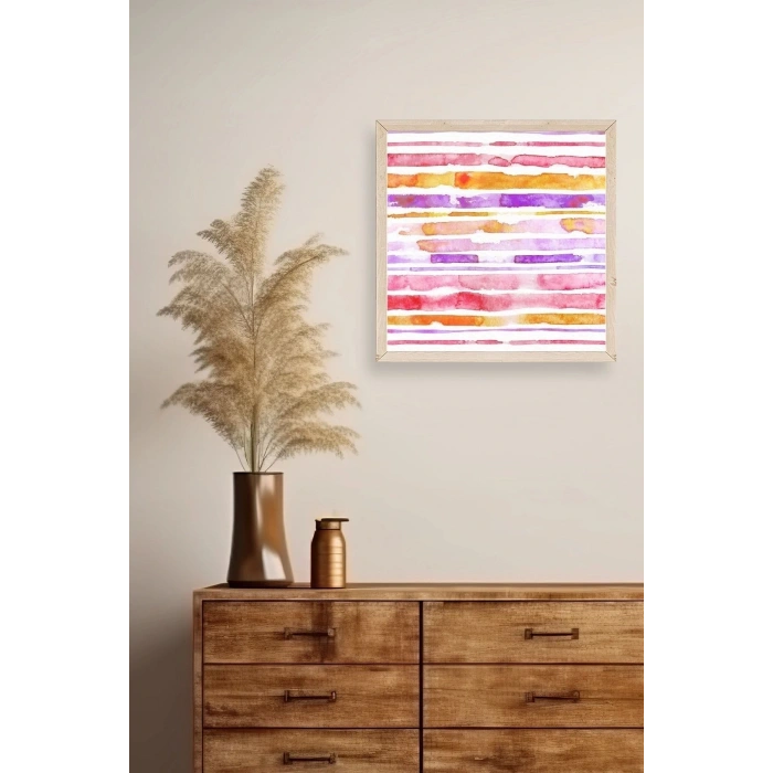 Modern Ahşap Çerçeveli Tablo 50 x 50