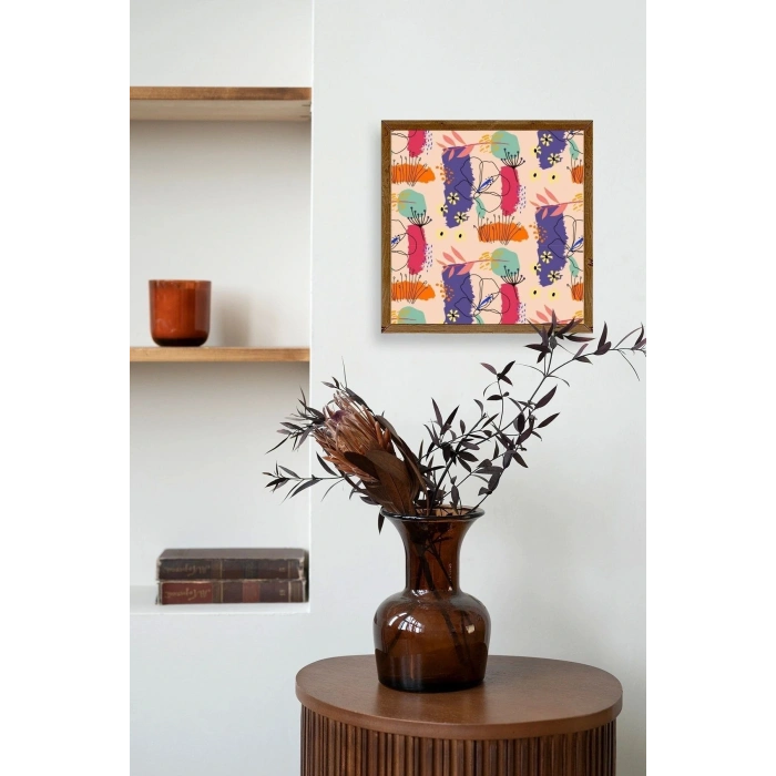Modern Ahşap Çerçeveli Tablo 50 x 50