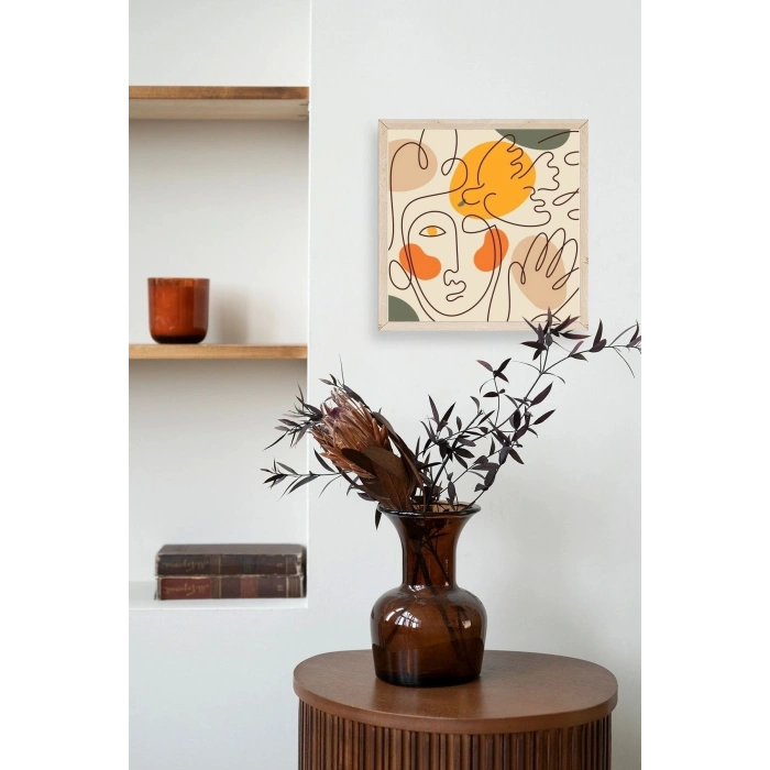 Modern Ahşap Çerçeveli Tablo 50 x 50