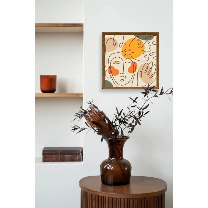 Modern Ahşap Çerçeveli Tablo 50 x 50