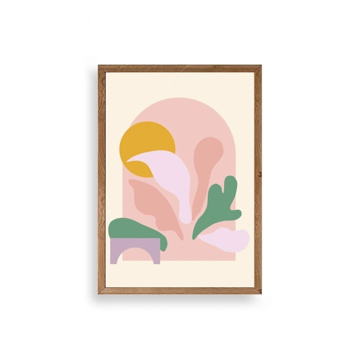 Modern Ahşap Çerçeveli Tablo 50 x 70