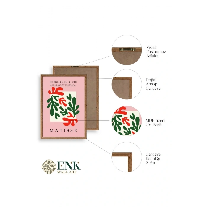 Modern Ahşap Çerçeveli Tablo 50 x 70