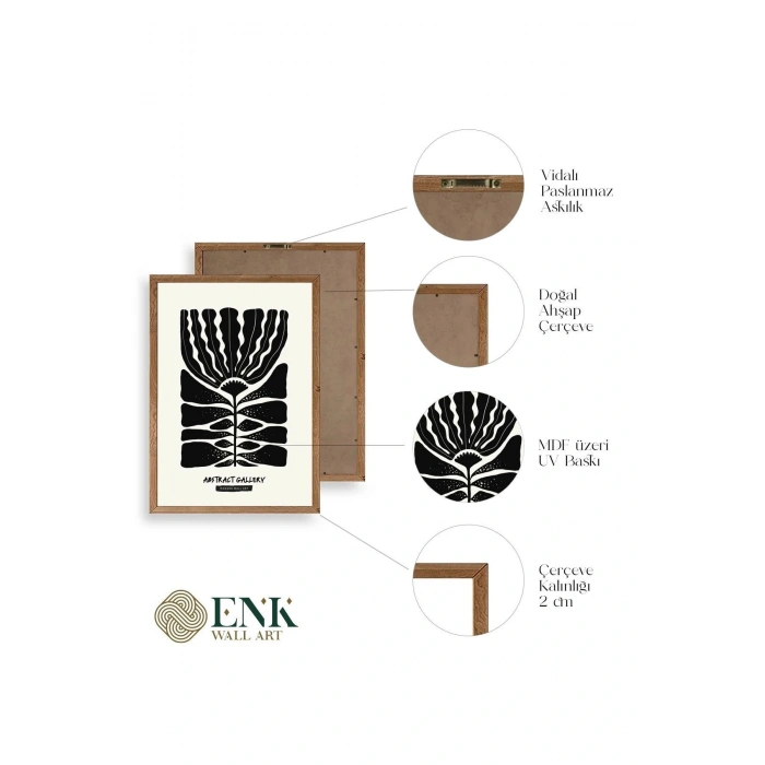 Modern Ahşap Çerçeveli Tablo 50 x 70