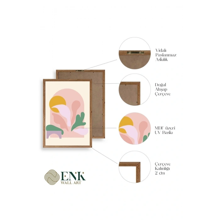 Modern Ahşap Çerçeveli Tablo 50 x 70