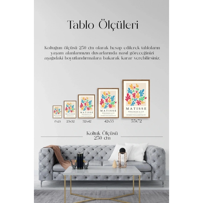 Modern Ahşap Çerçeveli Tablo 50 x 70