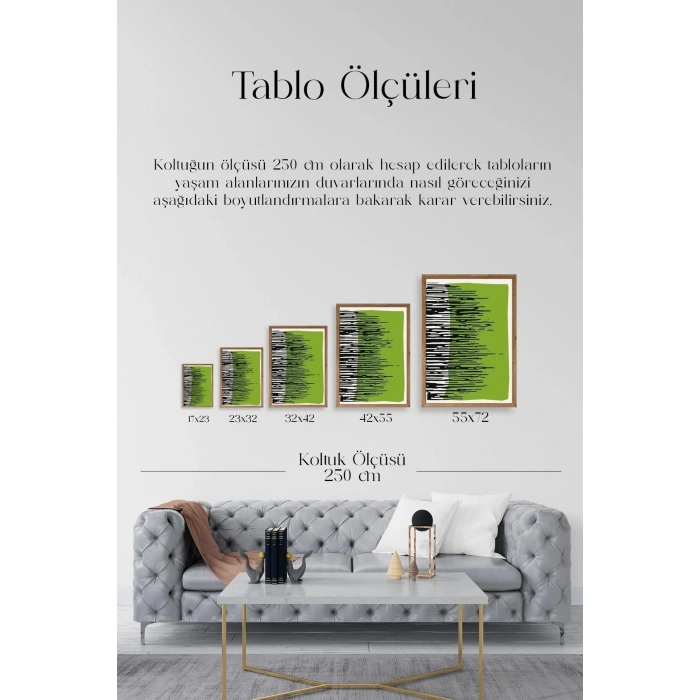 Modern Ahşap Çerçeveli Tablo 50 x 70