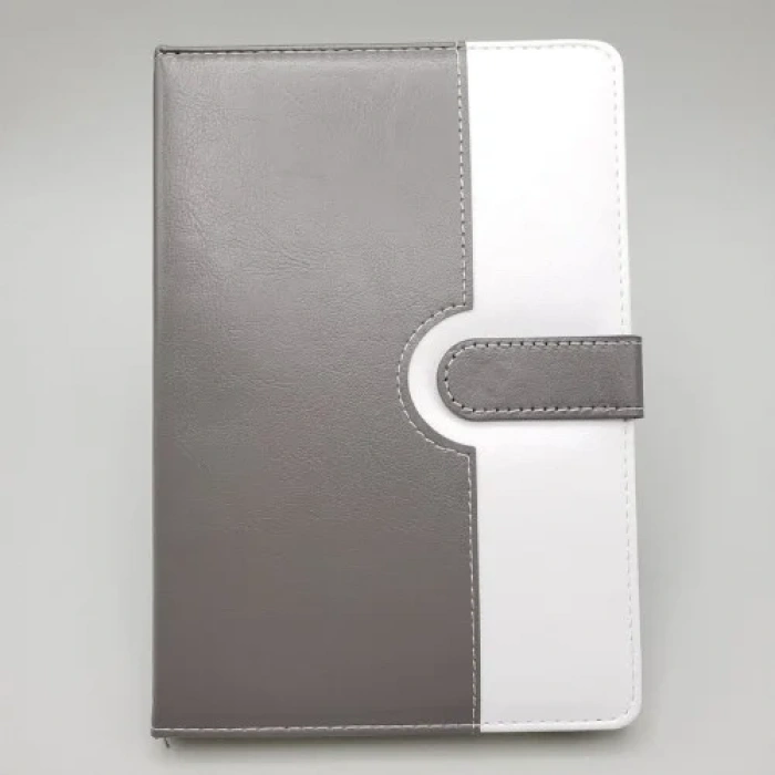 Modern Tasarımlı Çizgili Termo Deri Defter A5 Boyut