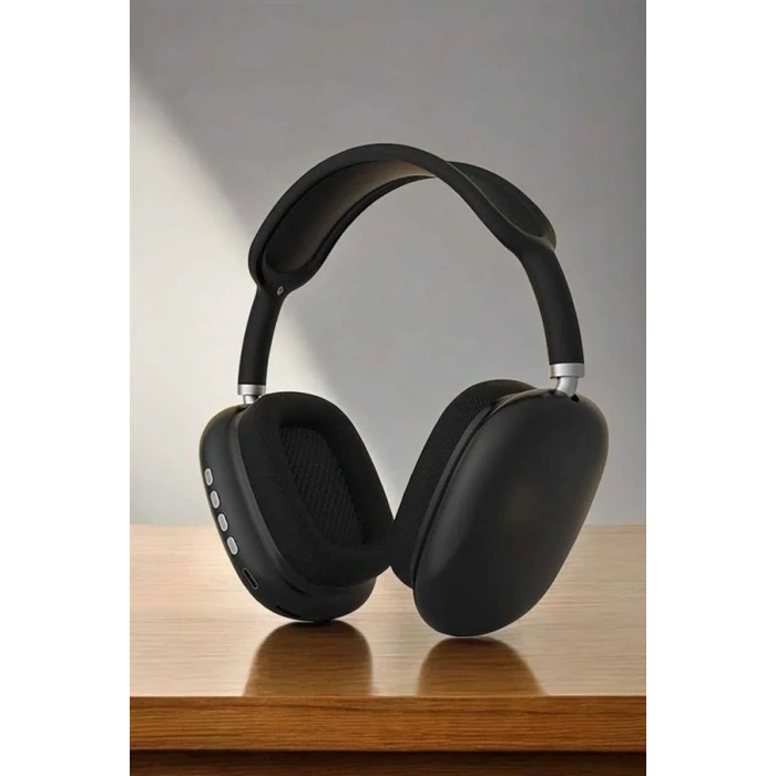 Modern Tasarımlı Mikrofonlu Bluetooth Kulaklık 5.0 Beyaz