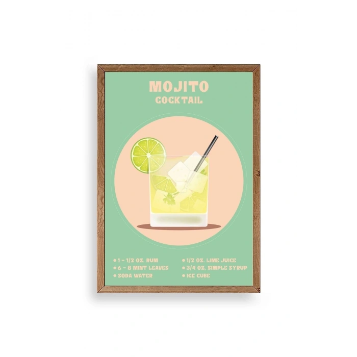 Mojito Ahşap Çerçeveli Tablo 23 x 30
