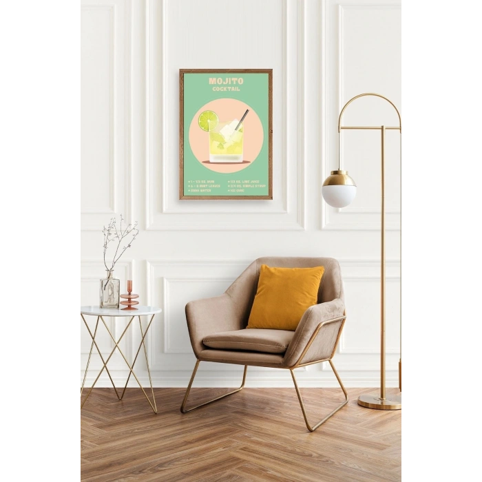 Mojito Wooden Framed Picture 30 x 42