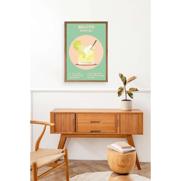 Mojito Wooden Framed Picture 30 x 42