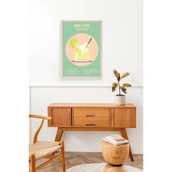 Mojito Ahşap Çerçeveli Tablo 50 x 70