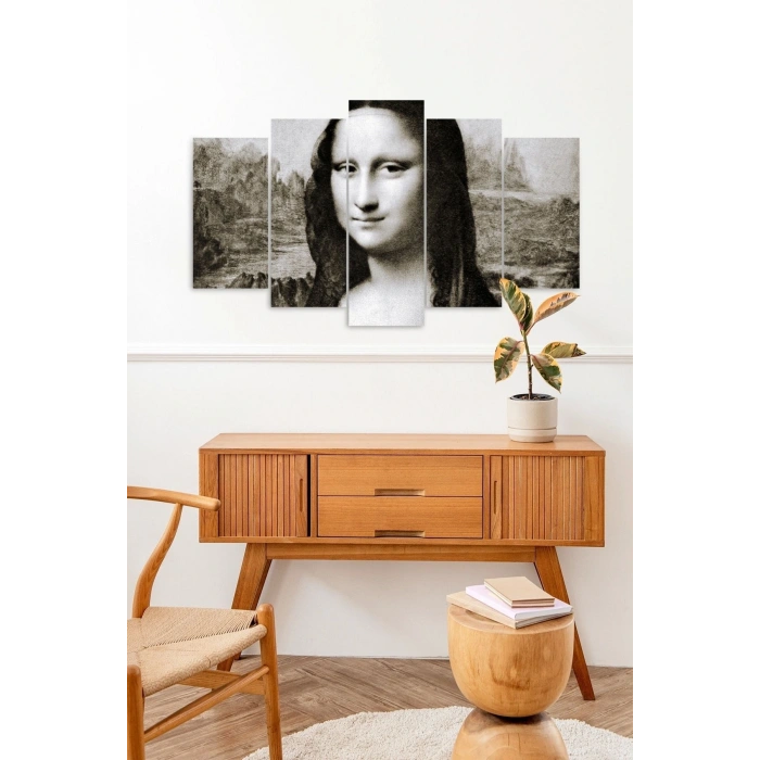 Mona Lisa 5 Parçalı Mdf Tablo 60 x 100