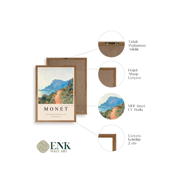 Monet Ahşap Çerçeveli Tablo 30 x 42