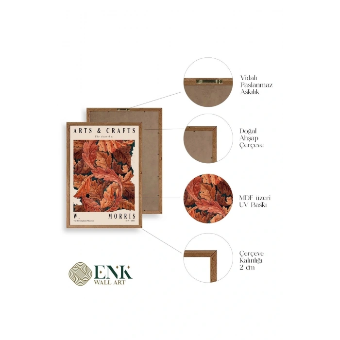 Morris Ahşap Çerçeveli Tablo 30 x 42