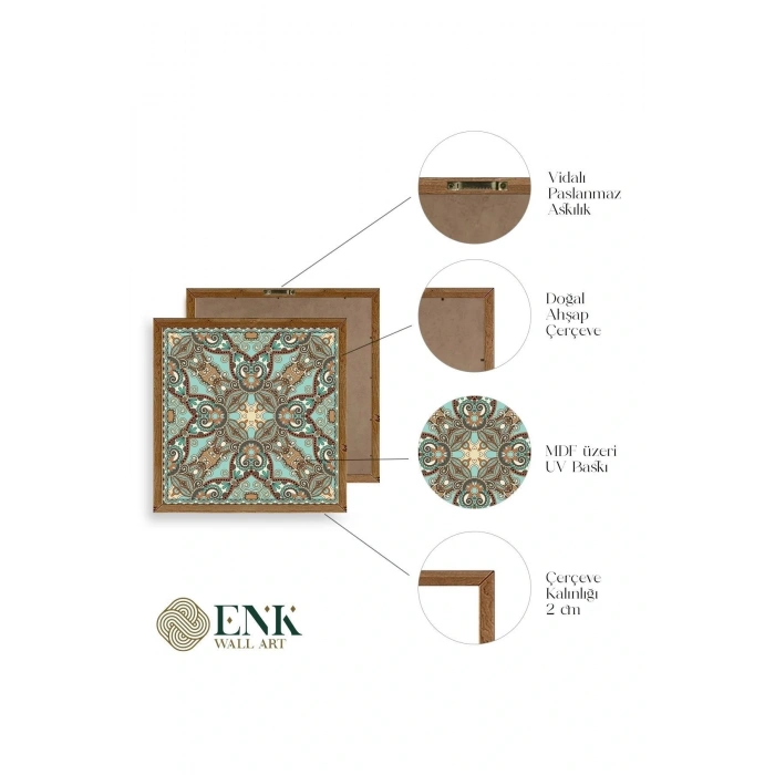 Motif Ahşap Çerçeveli Tablo 23 x 23