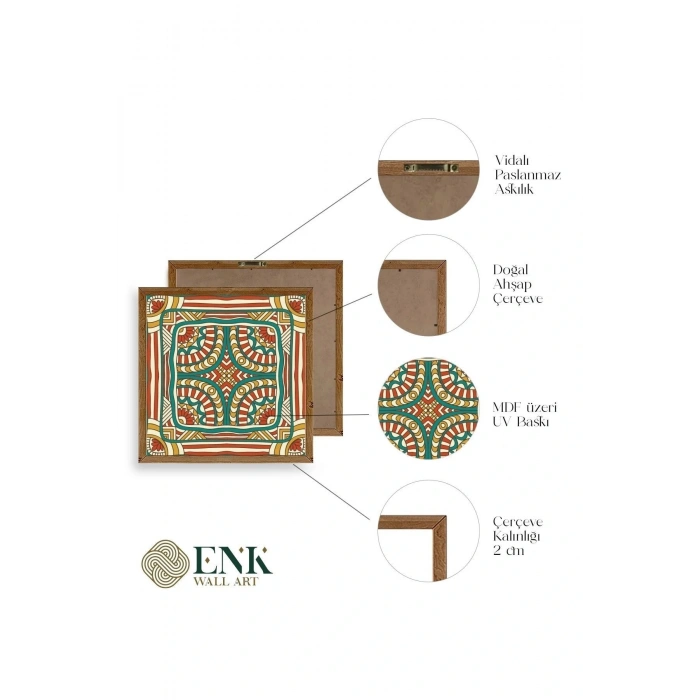 Motif Ahşap Çerçeveli Tablo 23 x 23