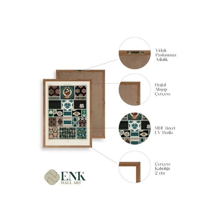 Motif Ahşap Çerçeveli Tablo 30 x 42