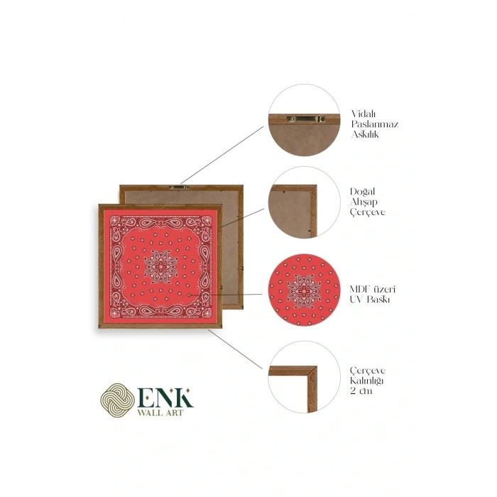 Motif Ahşap Çerçeveli Tablo 50 x 50