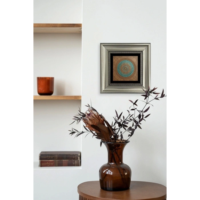 Motif Çerçeveli Taş Tablo 20 cm