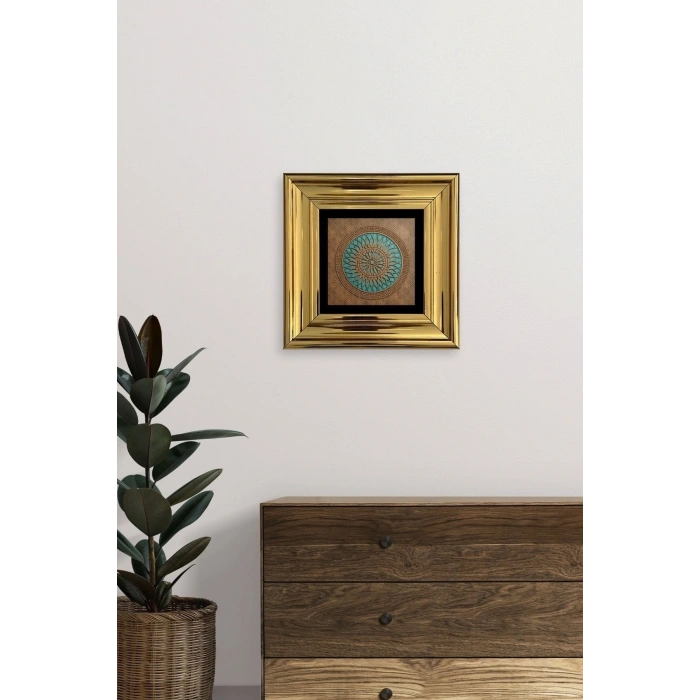 Motif Çerçeveli Taş Tablo 20 cm