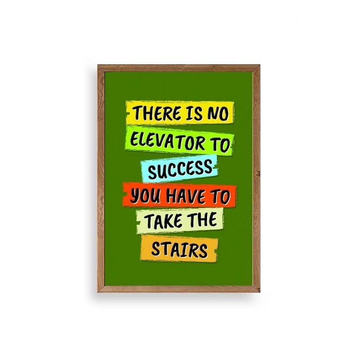 Motto Ahşap Çerçeveli Tablo 17 x 23