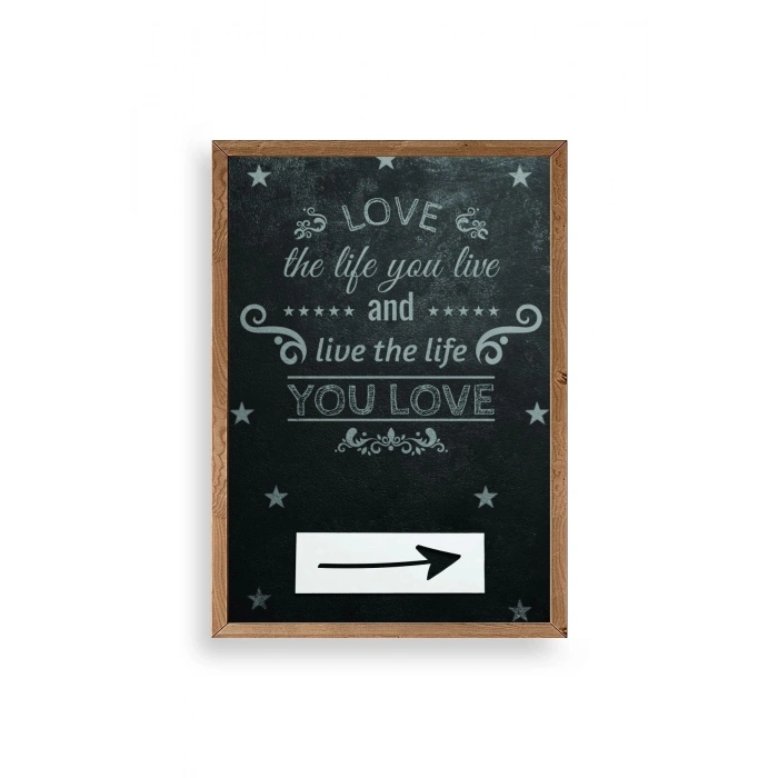 Motto Ahşap Çerçeveli Tablo 17 x 23