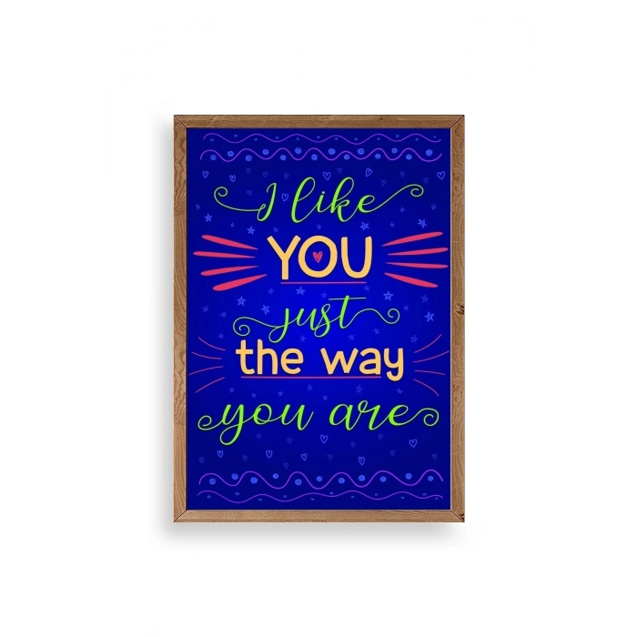 Motto Ahşap Çerçeveli Tablo 17 x 23