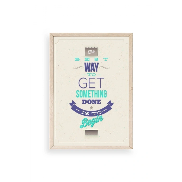 Motto Ahşap Çerçeveli Tablo 17 x 23