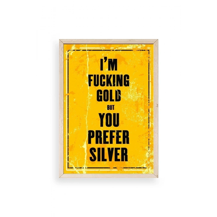 Motto Ahşap Çerçeveli Tablo 17 x 23