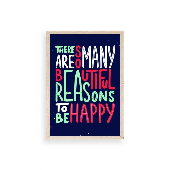 Motto Ahşap Çerçeveli Tablo 17 x 23