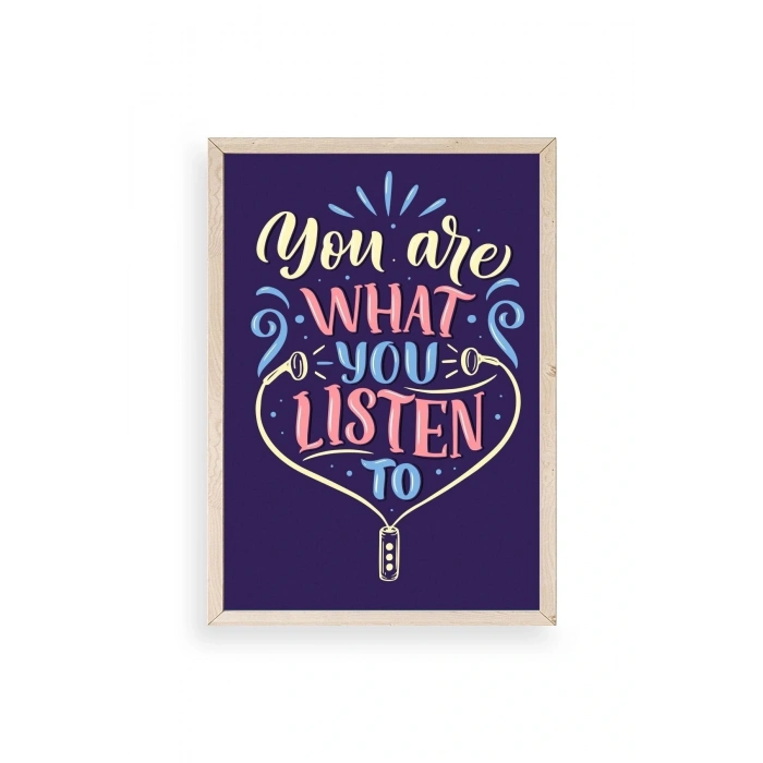 Motto Ahşap Çerçeveli Tablo 17 x 23