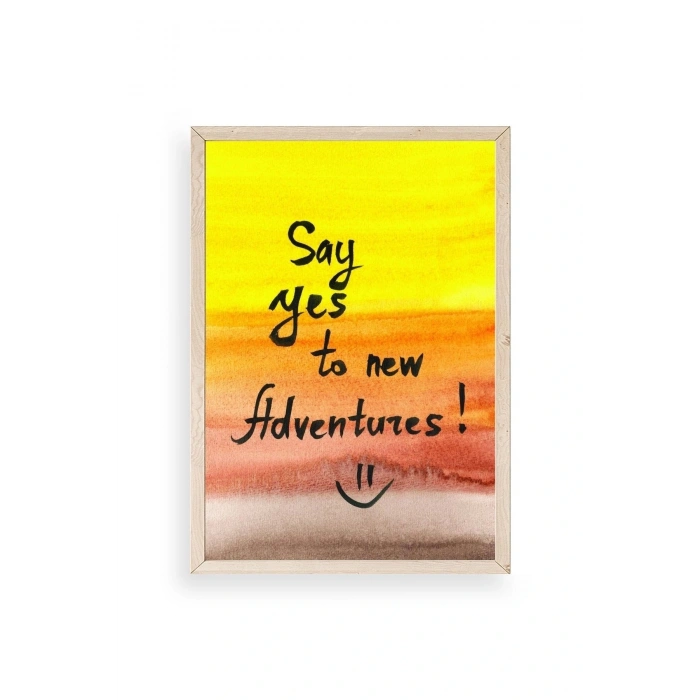 Motto Ahşap Çerçeveli Tablo 17 x 23