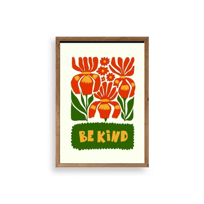 Motto Ahşap Çerçeveli Tablo 17 x 23