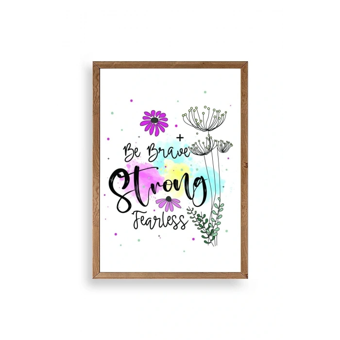 Motto Ahşap Çerçeveli Tablo 17 x 23