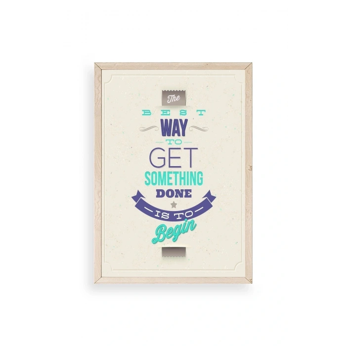 Motto Ahşap Çerçeveli Tablo 17 x 23