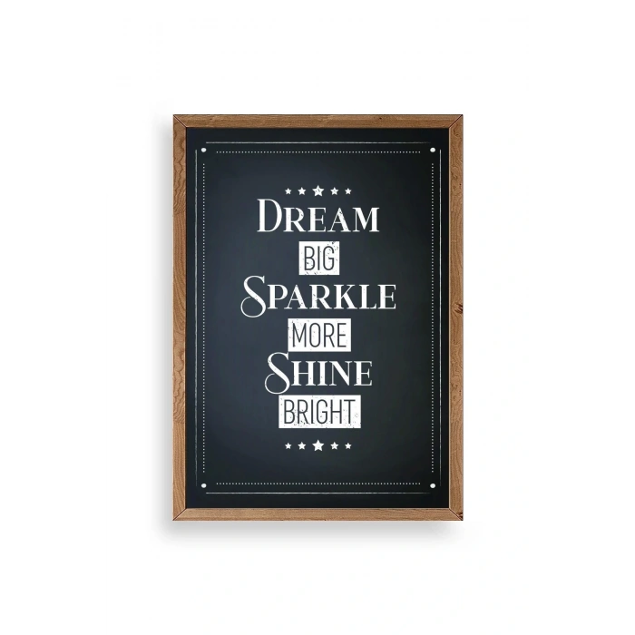 Motto Ahşap Çerçeveli Tablo 17 x 23