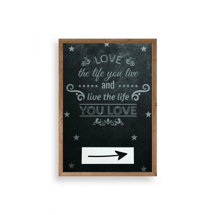 Motto Ahşap Çerçeveli Tablo 17 x 23