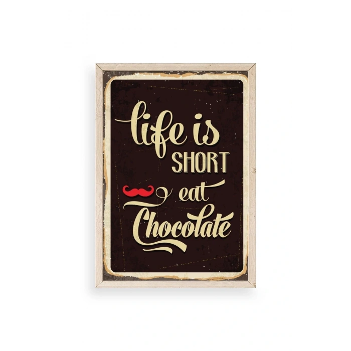 Motto Ahşap Çerçeveli Tablo 17 x 23