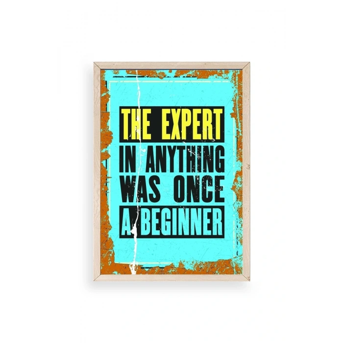 Motto Ahşap Çerçeveli Tablo 17 x 23