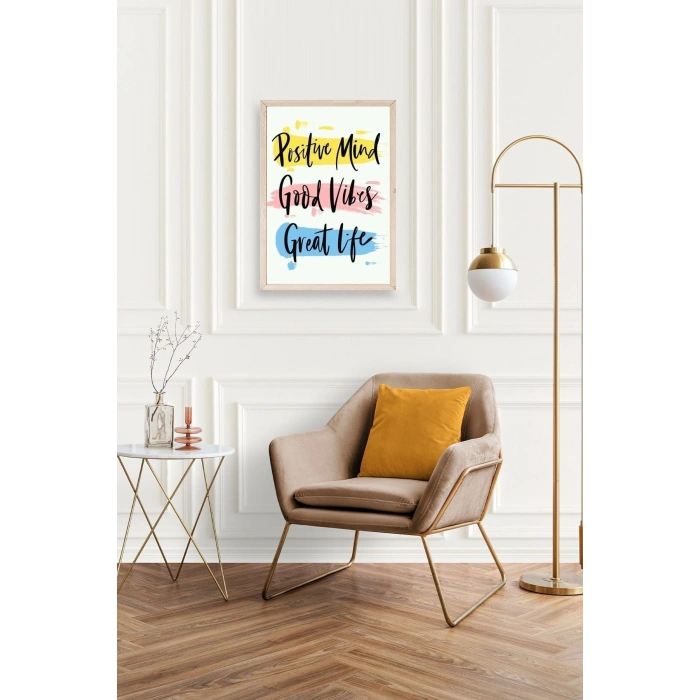 Motto Ahşap Çerçeveli Tablo 17 x 23