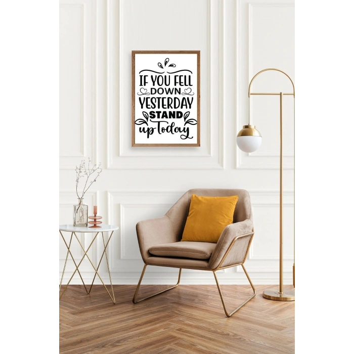 Motto Ahşap Çerçeveli Tablo 17 x 23