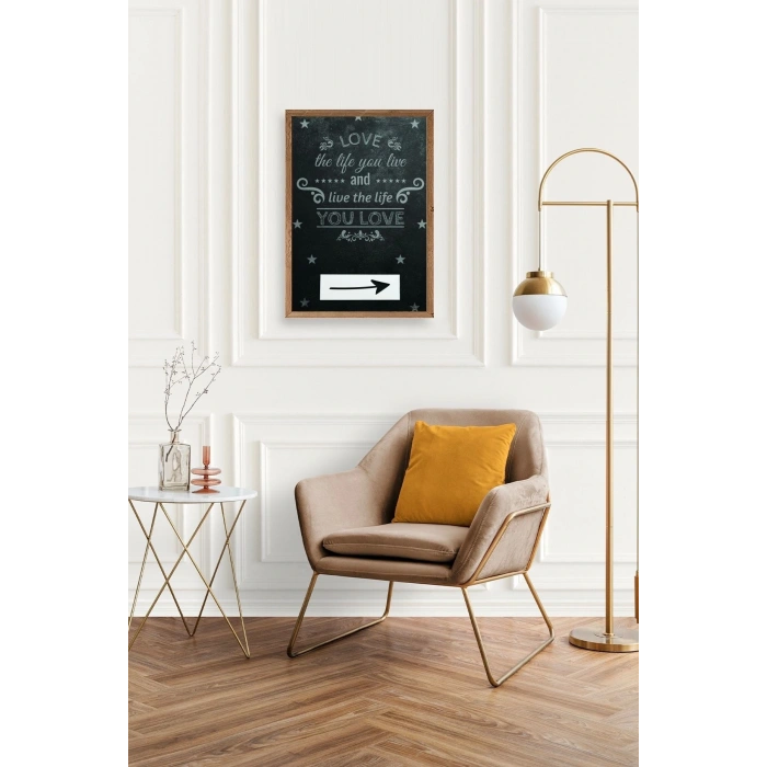 Motto Ahşap Çerçeveli Tablo 17 x 23